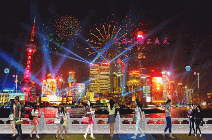 上海外滩不夜天(代码习作glf图片）