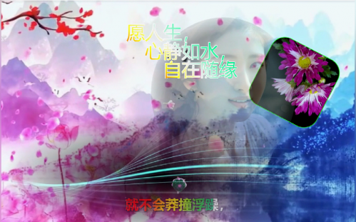 愿人生心静如水自在随缘